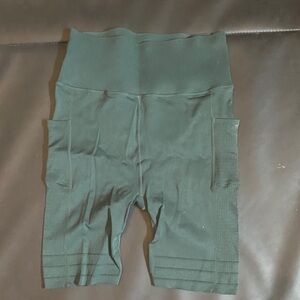 Fabletics Dark Green SculptKnit Bike Shorts